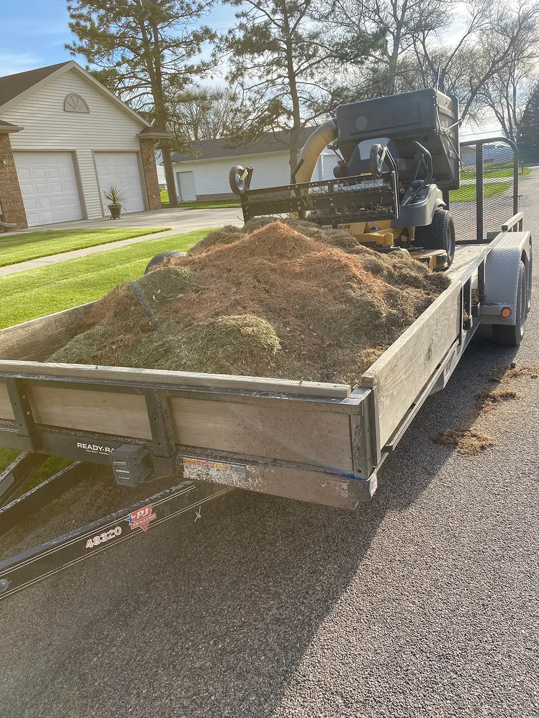 Dead grass removal after mowing